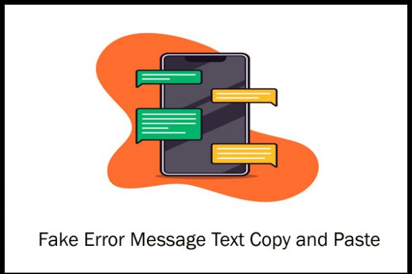 fake error message text copy and paste